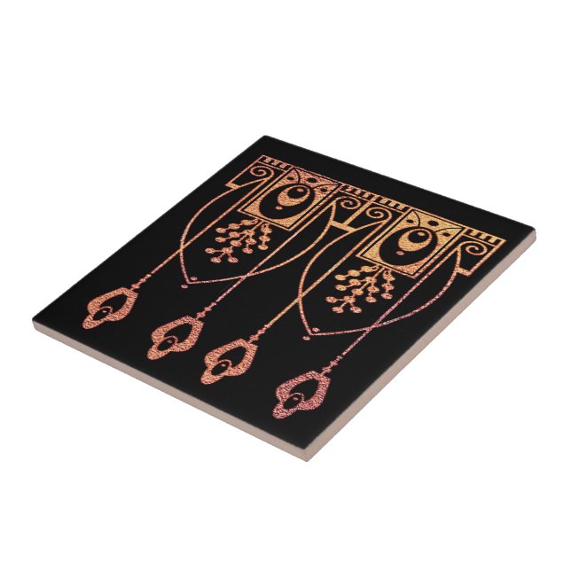 Carreau Tuile de céramique Art nouveau (style 1) (Côté)