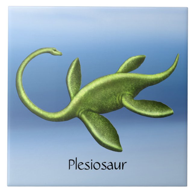 Carreau Tuile de céramique préhistorique Elasmosaurus Ples (Devant)