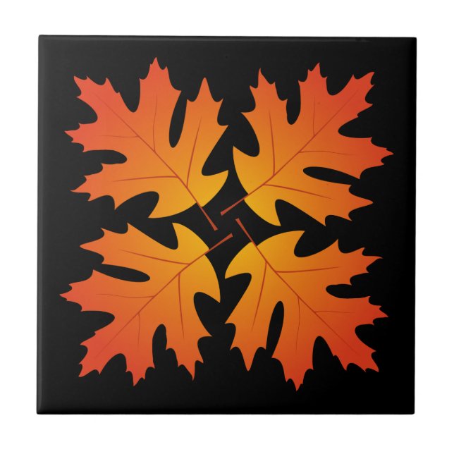 Carreau Tuile de chêne Feuille (Devant)