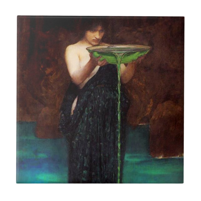 Carreau Tuile de Circe Invidiosa de château d'eau (Devant)
