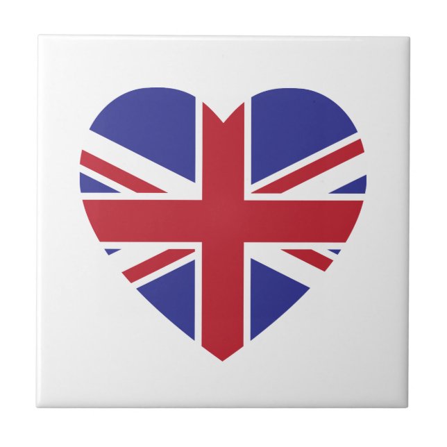 Carreau Tuile de coeur d'Union Jack (Devant)