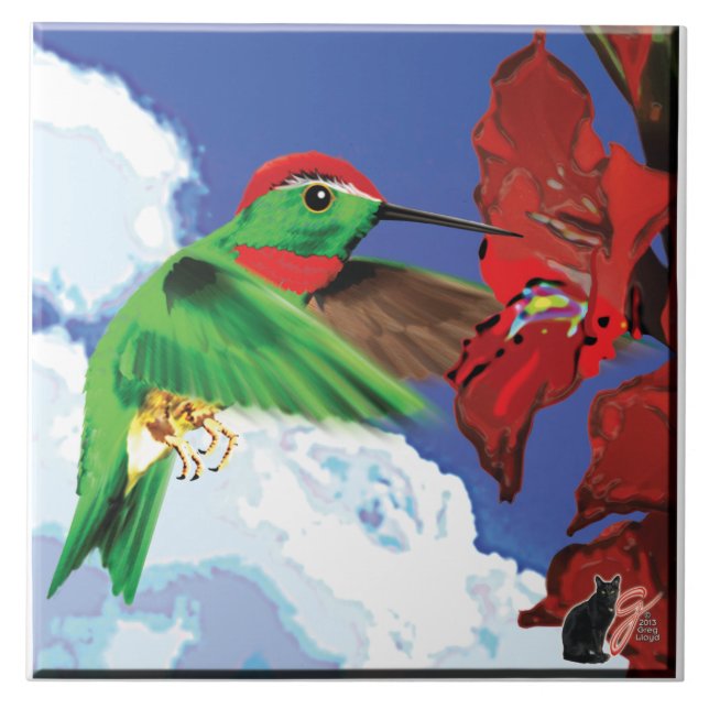 Carreau Tuile de colibri (Devant)