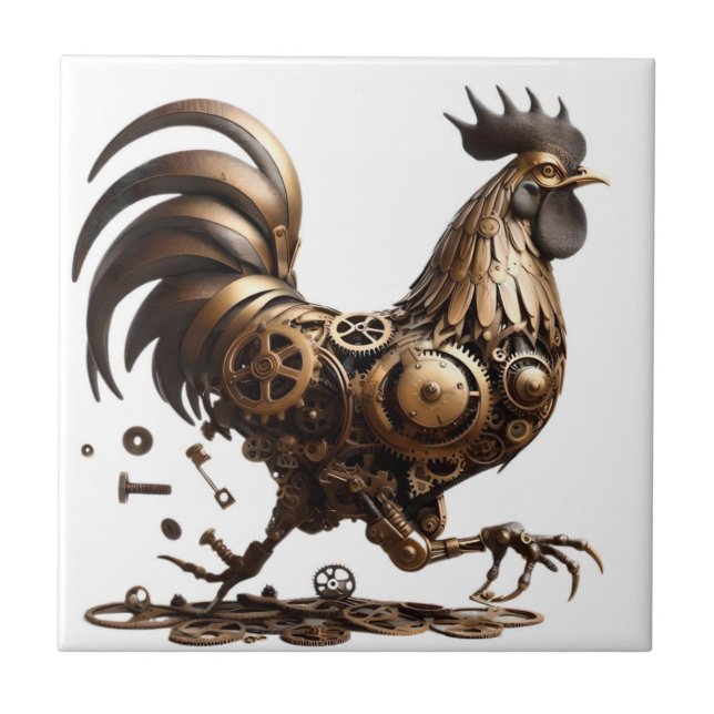 Carreau Tuile de coq en vapeur (Devant)