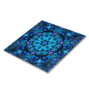 Carreau Tuile de corail de mandala de corne d'abondance