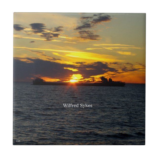 Carreau Tuile de coucher de soleil Wilfred Sykes (Devant)