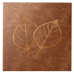 Carreau Tuile de cuivre en céramique Feuille