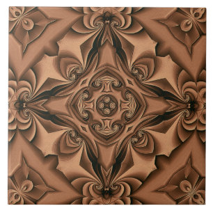 Carreau Tuile de cuivre en soie de mandala