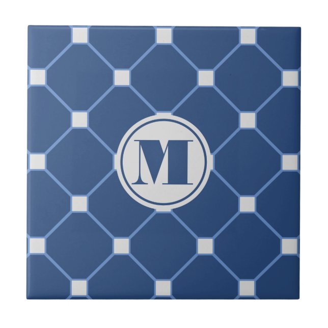 Carreau Tuile de diamant de bleu marine (Devant)