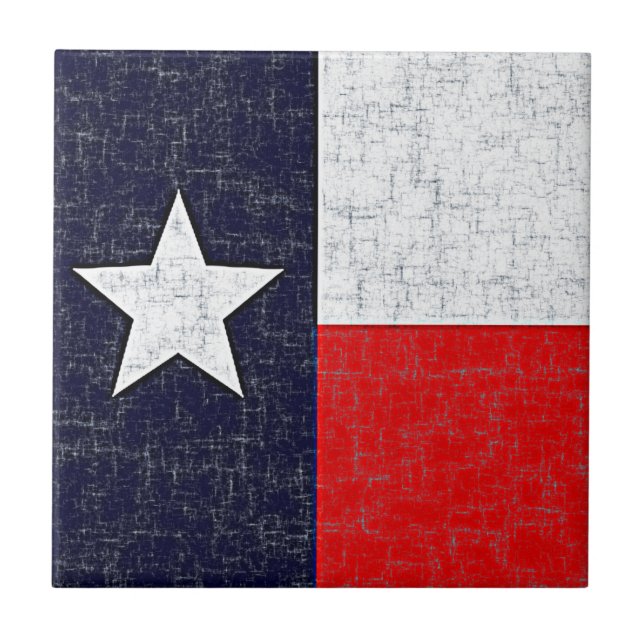 Carreau Tuile de DRAPEAU d'ÉTAT du TEXAS (Devant)