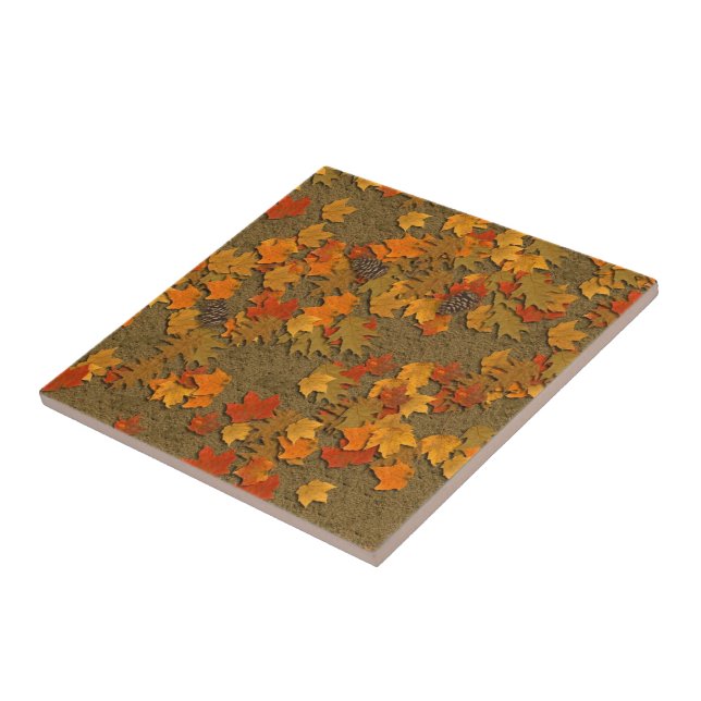 Carreau Tuile de feuilles d'automne (Côté)