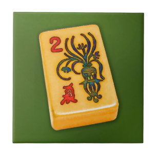 Carreau Tuile de fleur d'heure-milliampère Jongg