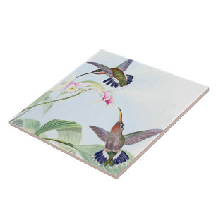 Carreau Tuile de fleurs d'animaux de faune d'oiseaux de