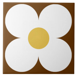 Carreau Tuile de fleurs rétro des années 60 les années 