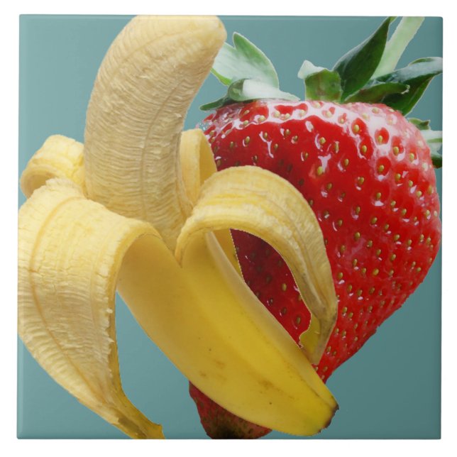 Carreau Tuile de fraise de banane (Devant)