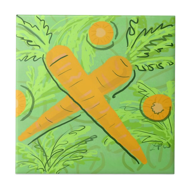 Carreau Tuile de fruit : Carottes (Devant)