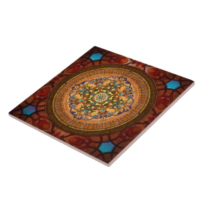 Carreau Tuile de l'Arabie de mandala (Côté)