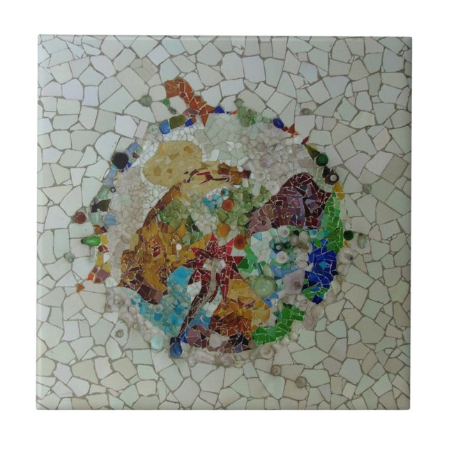 Carreau Tuile de mosaïque de Gaudi (Devant)
