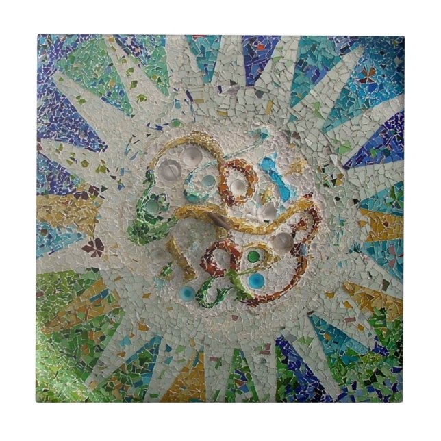Carreau Tuile de mosaïque de Gaudi (Devant)