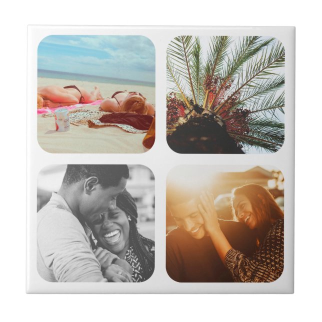 Carreau Tuile de mur 4 Modèles photo arrondi à la maison (Devant)