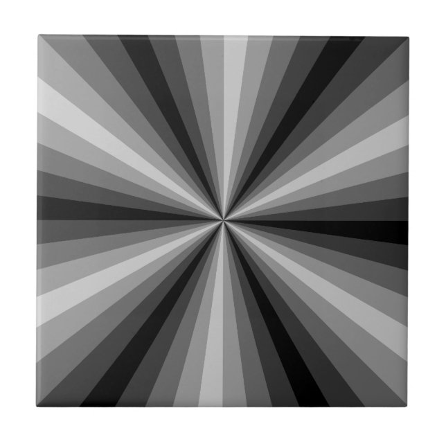 Carreau Tuile de noir d'illusion optique (Devant)