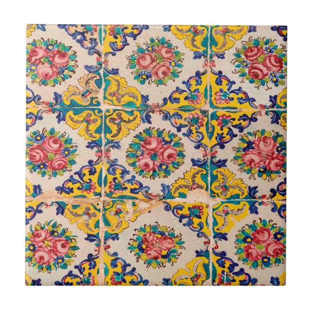 Carreau tuile de Persan de Sept-couleur (Devant)