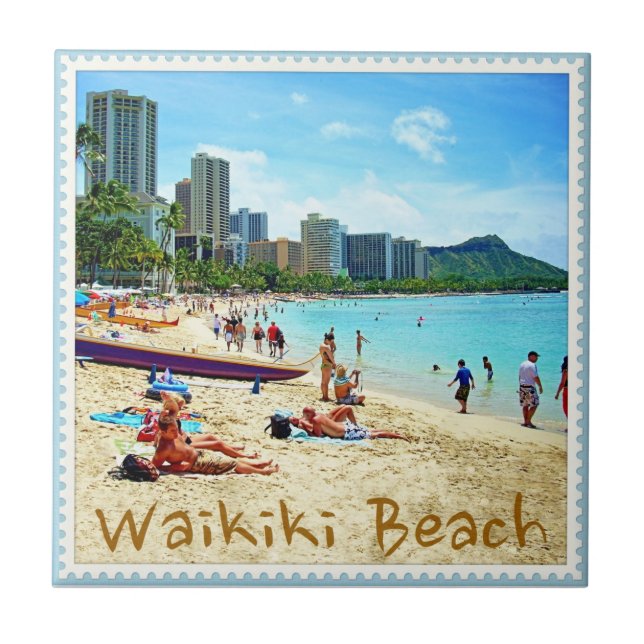 Carreau Tuile de plage de Waikiki (Devant)