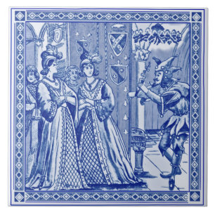 Carreau Tuile de reproduction de la série Minton Cinderell