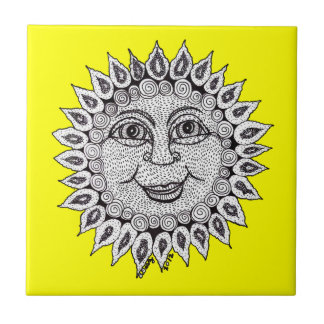Carreau Tuile de soleil de joie