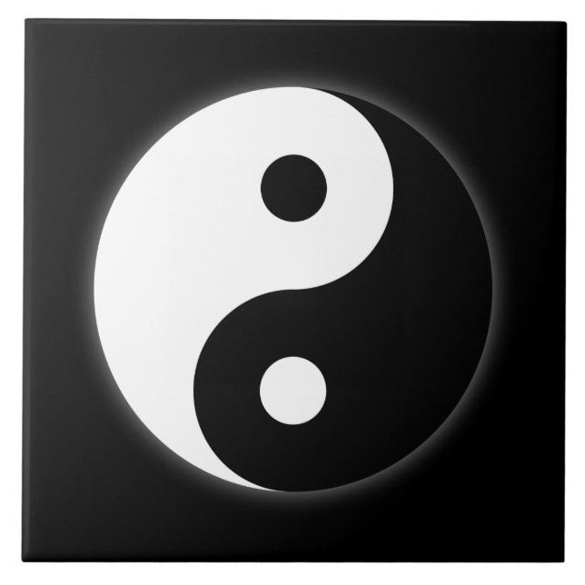 Carreau Tuile de symbole de Yin Yang (Devant)