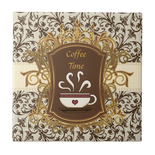 Carreau Tuile de temps de café (Devant)