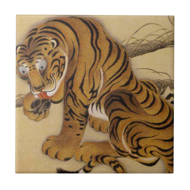 Carreau Tuile de tigre d'Ito Jakuchu (Devant)
