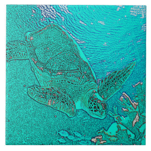 Carreau Tuile de tortue de mer
