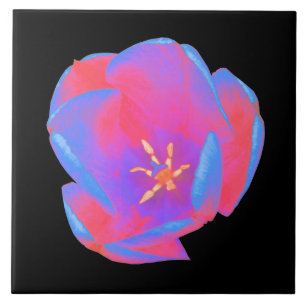 Carreau Tuile de tulipe fluorescente