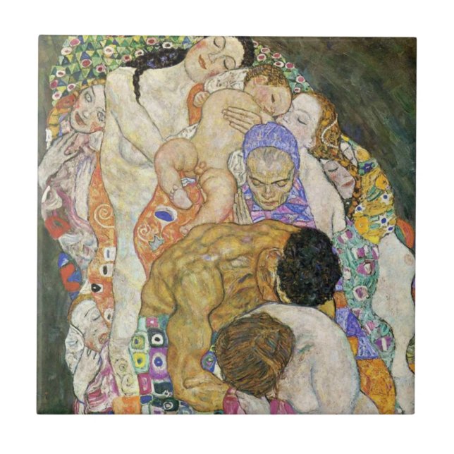 Carreau Tuile de vie et mort de Gustav Klimt (Devant)