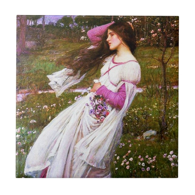 Carreau Tuile de Windflowers de château d'eau (Devant)
