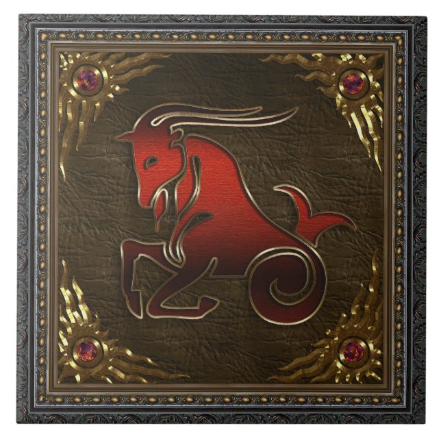 Carreau Tuile de zodiaque - Capricorne (Devant)