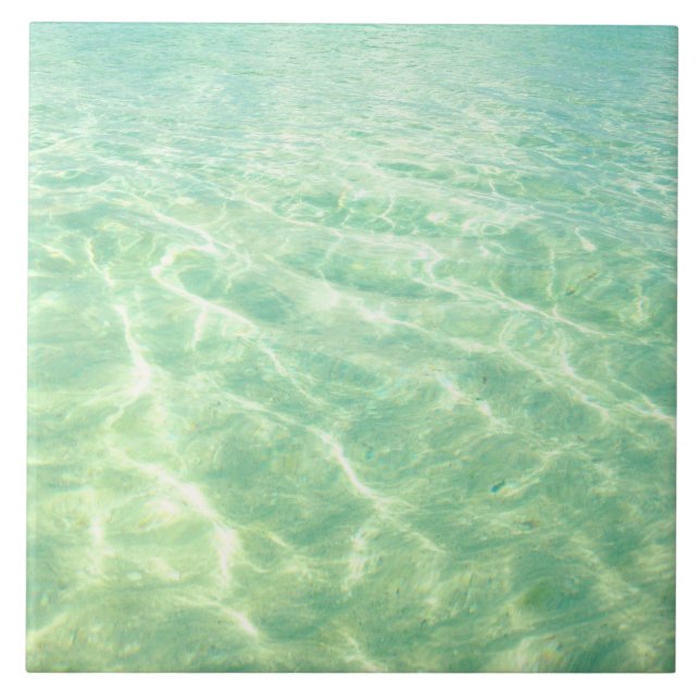 Carreau Tuile décorative de l'eau d'océan de turquoise (Devant)