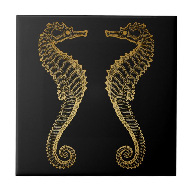Carreau Tuile d'or d'hippocampe (Devant)