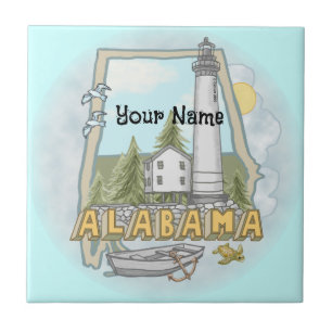 Carreau Tuile du phare d'Alabama