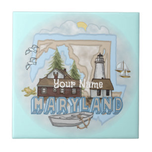 Carreau Tuile du phare du Maryland
