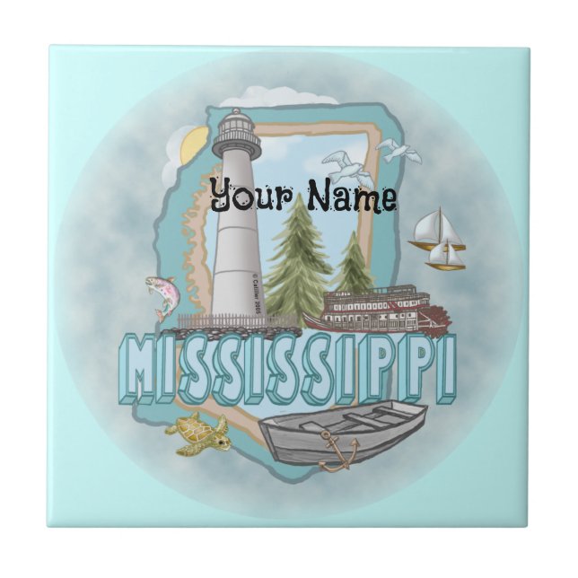 Carreau Tuile du phare du Mississippi (Devant)