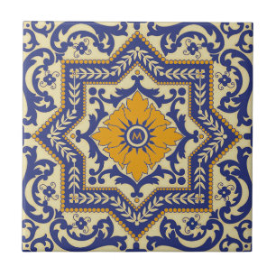 Carreau Tuile en céramique de bleu de style d'Azulejo de