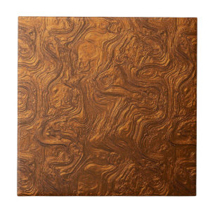 Carreau Tuile en céramique de bronze texturé