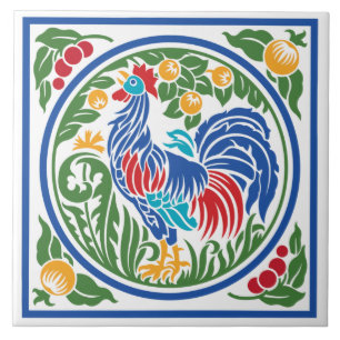 Carreau Tuile en céramique de coq