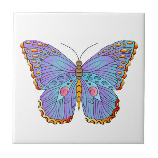 Carreau Tuile en céramique de papillon coloré