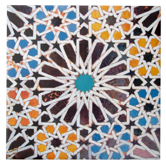 Carreau Tuile en céramique islamique de photo de profil (Devant)