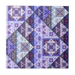Carreau Tuile en céramique Motif Améthyste violet