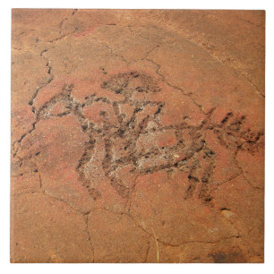 Carreau Tuile en céramique Petroglyphe Sud-Ouest