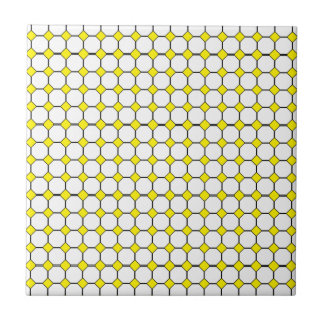 Carreau Tuile en céramique rhombus jaune, petite (4,25 po