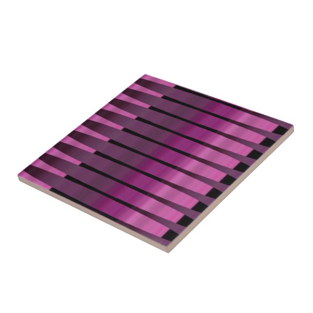 Carreau Tuile en céramique rose violet péruvienne (Côté)